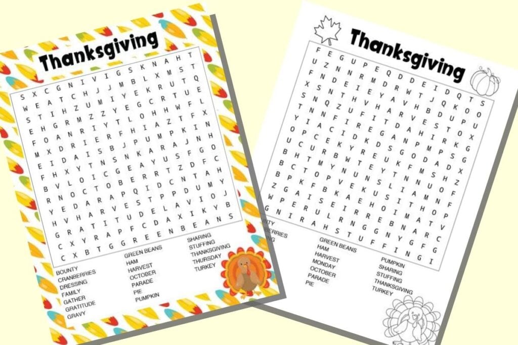 Thanksgiving Game Printable 2022 Thanksgiving Game Autumn -   Canada