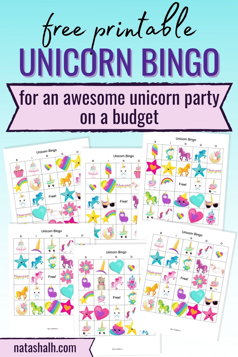 unicorn bingo free printable