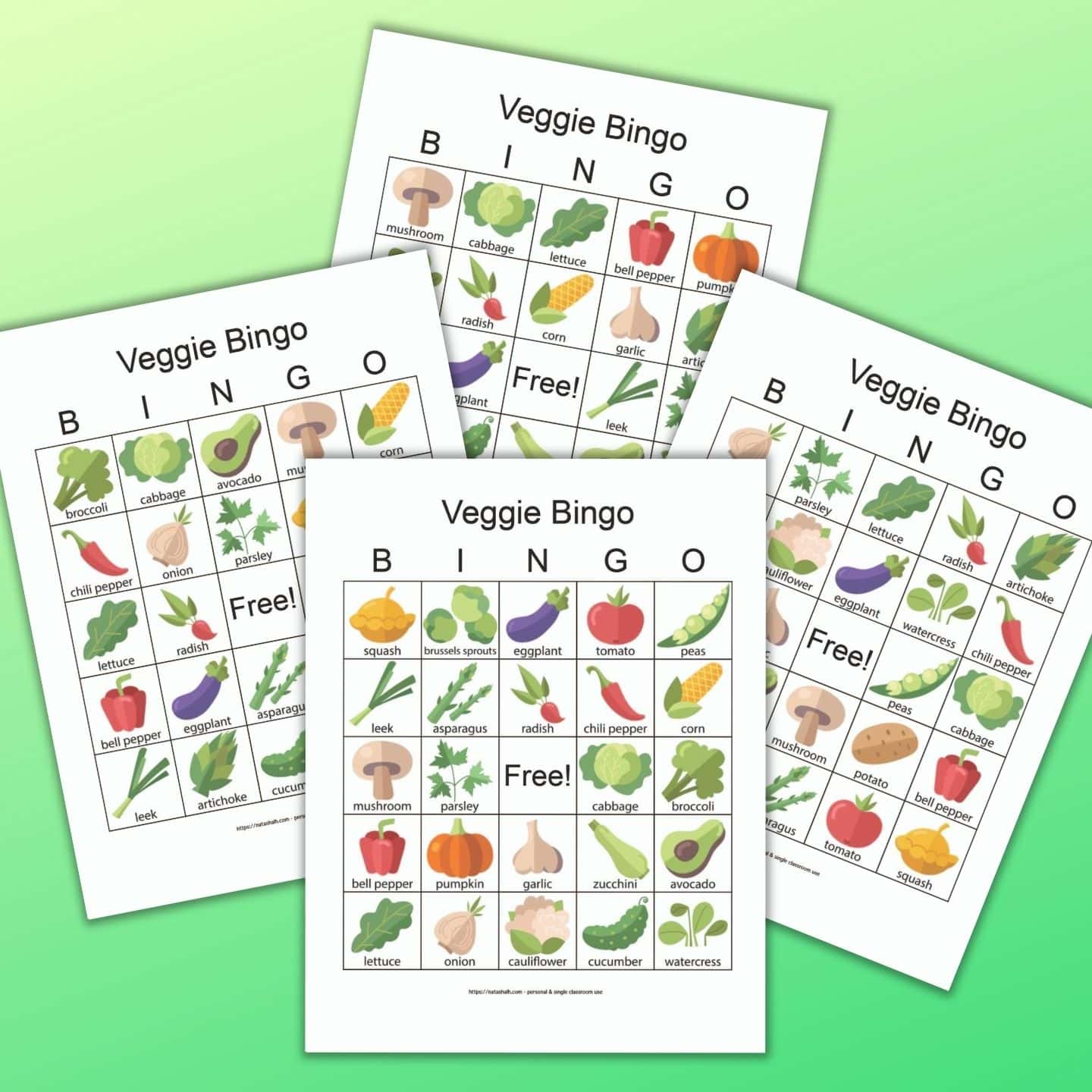 Free Printable Vegetable Bingo An Easy Way To Teach Food Groups 