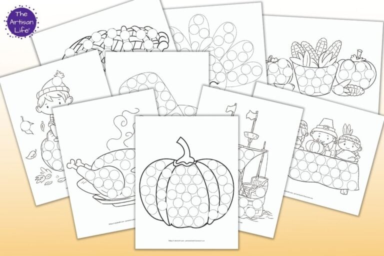 Free Thanksgiving Dot Marker Printables To Keep Your Child Busy At The