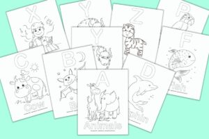 Free Printable Alphabet Coloring Pages: no-prep way to teach the ABCs