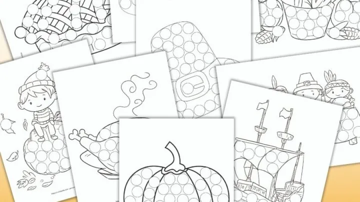 Free Printable Dental Health Dot Marker Coloring Pages - The Artisan Life