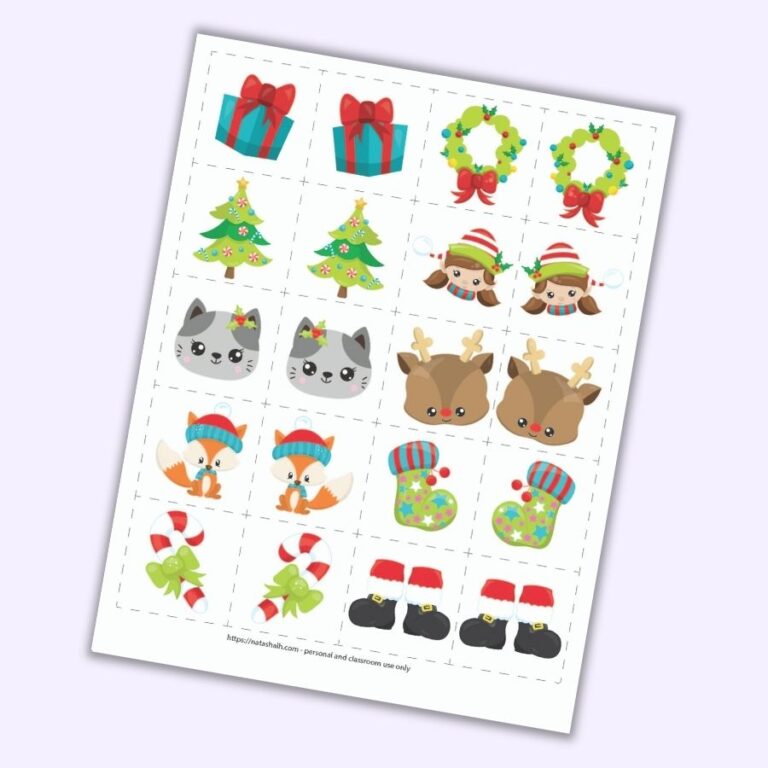 Free Printable Christmas Matching Cards (educational low-prep fun for ...