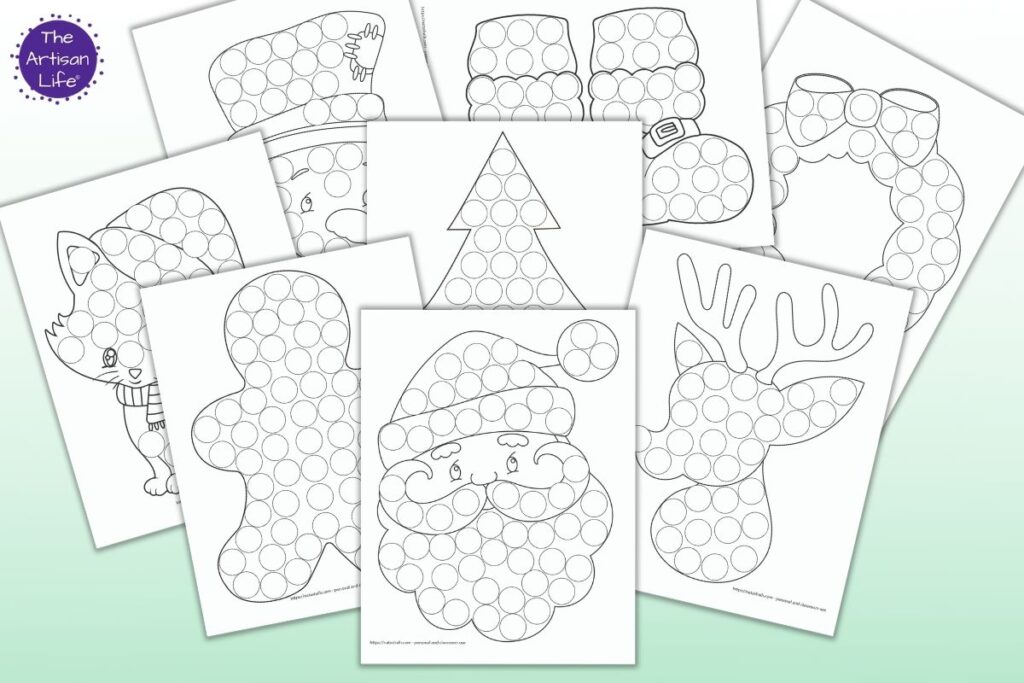15 Free Christmas Dot Marker Printables No Prep Activity For Kids The Artisan Life