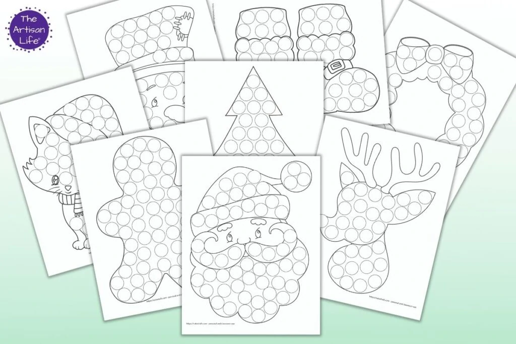 13 Free Christmas Dot Marker Printables no prep Activity For Kids 