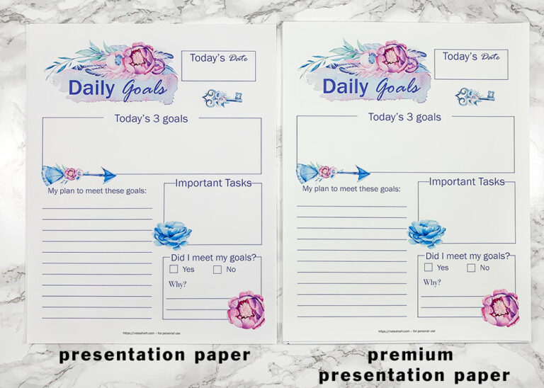 Best Paper for Planner Printables (With a must-see comparison video ...