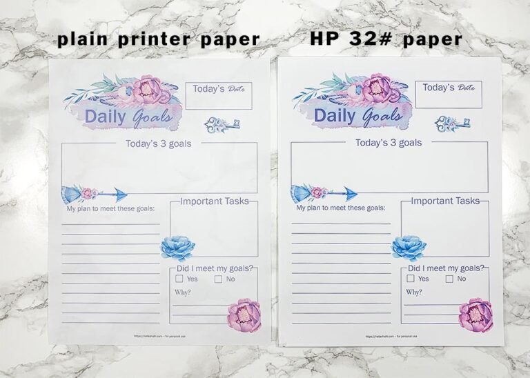 Best Paper for Planner Printables (With a mustsee comparison video