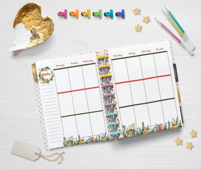 December Planner Page Printables - The Artisan Life