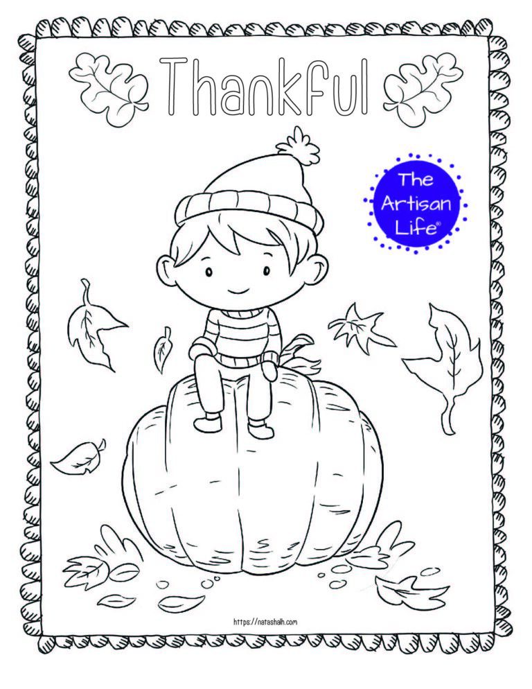 Free Printable Thanksgiving Wall Art Coloring Pages - The Artisan Life