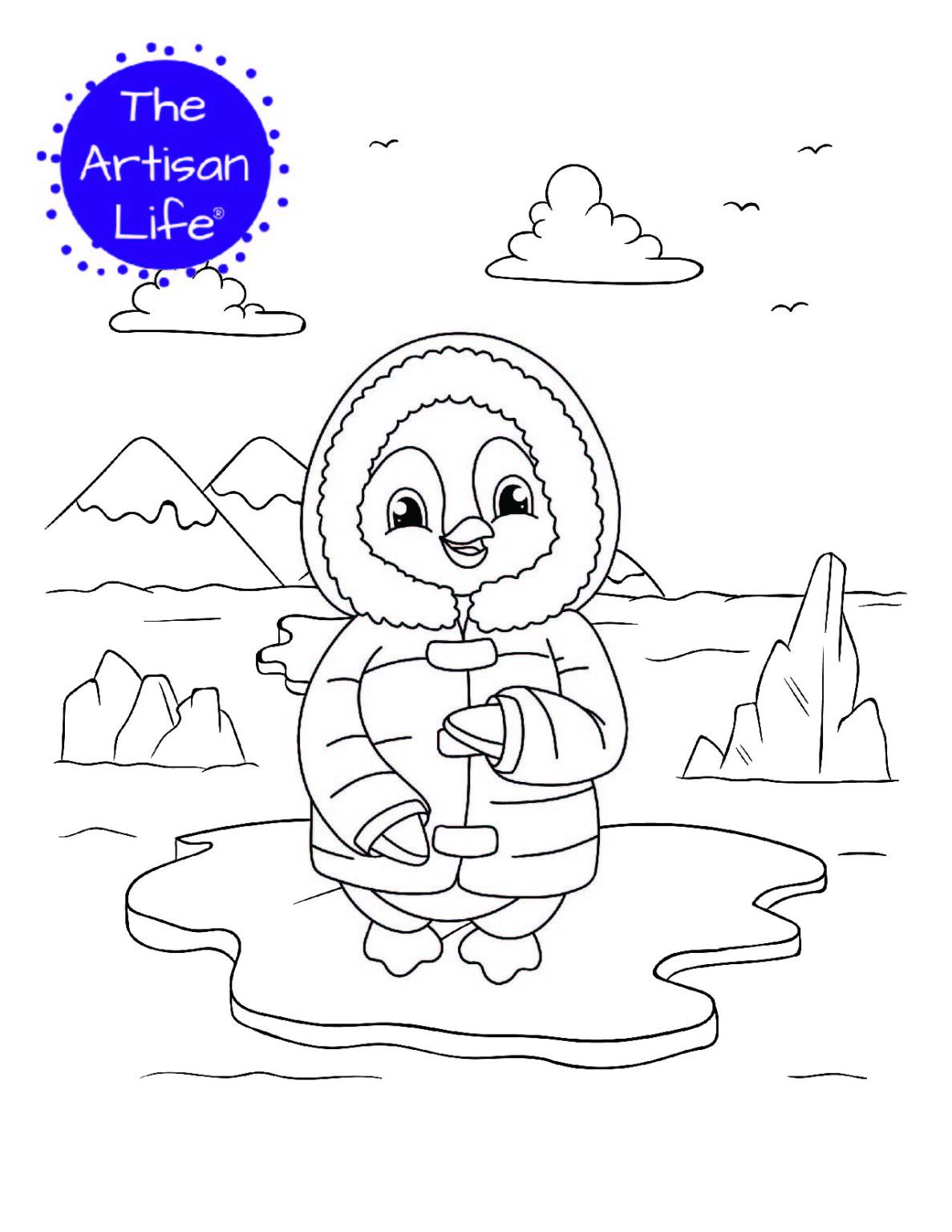 20+ Free Printable Winter Animal Coloring Pages for Kids - The Artisan Life