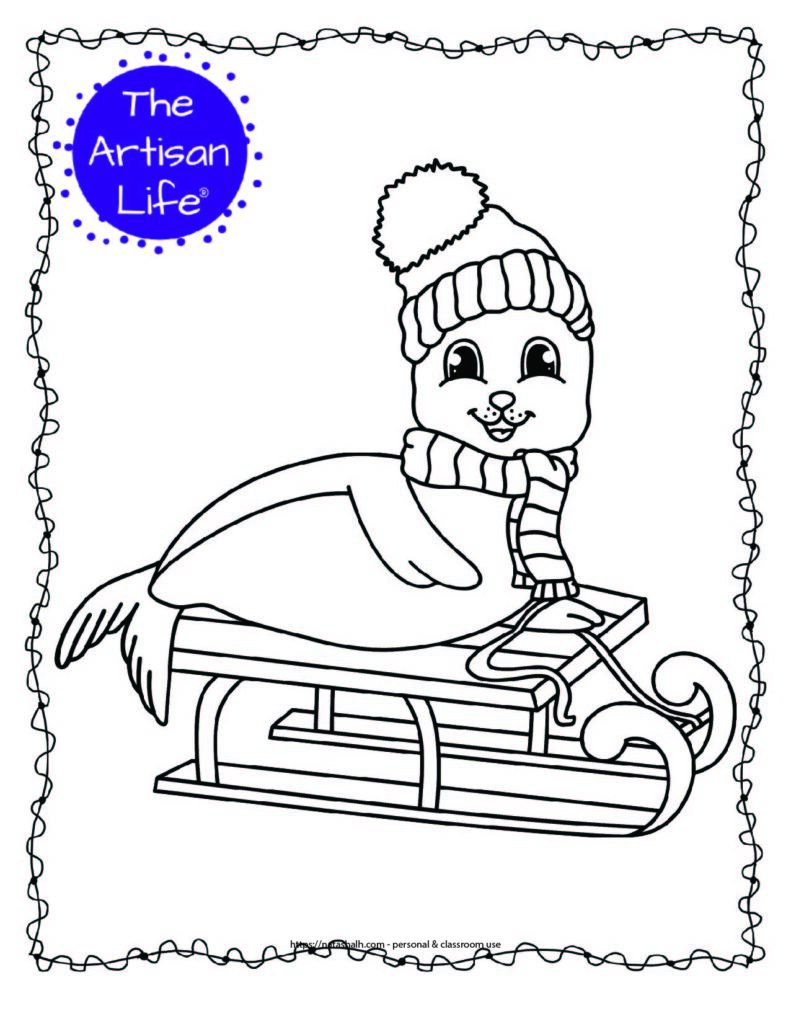 Cute Winter Animals Printable Coloring Book – The Artisan Life