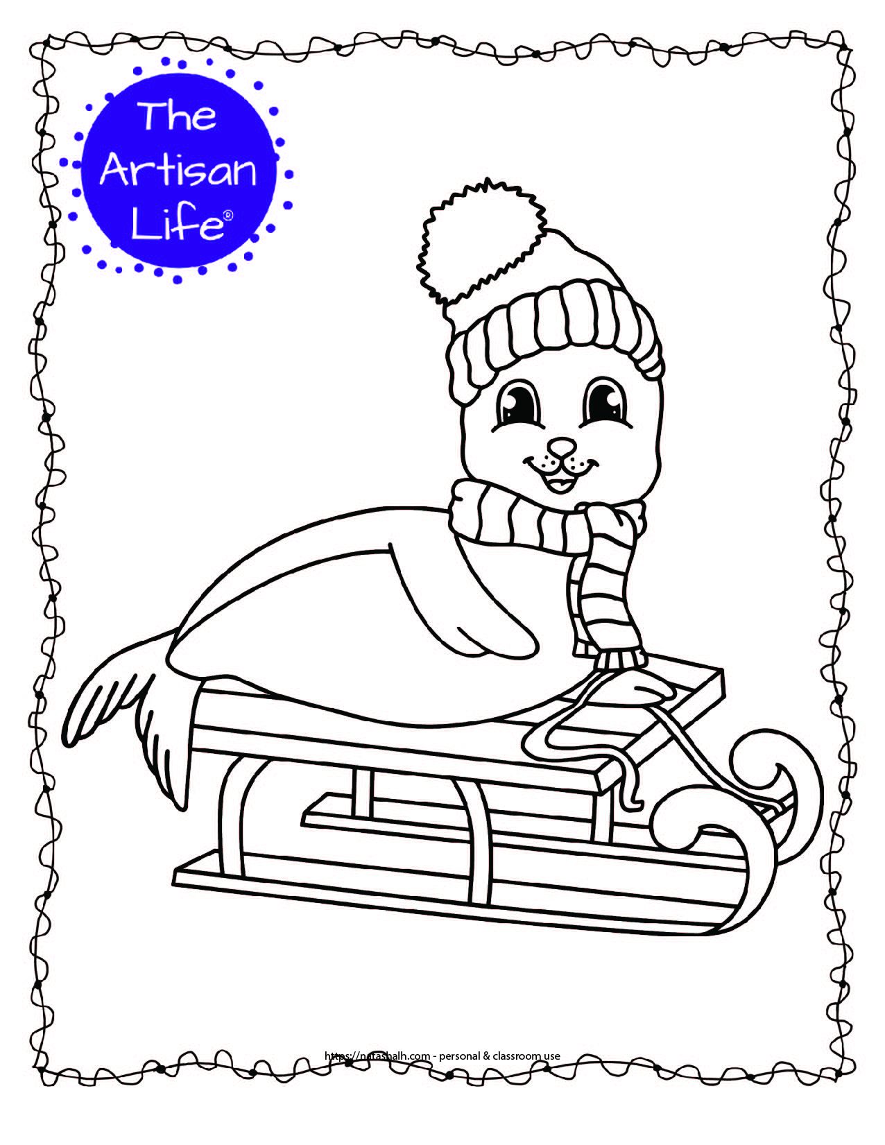 20+ Free Printable Winter Animal Coloring Pages for Kids - The Artisan Life