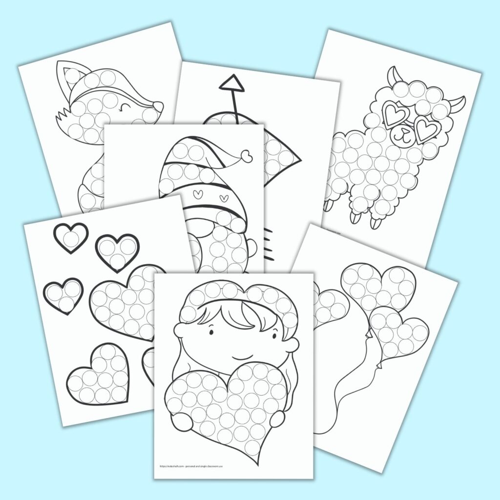 Free Printable February Cut and Paste - The Artisan Life