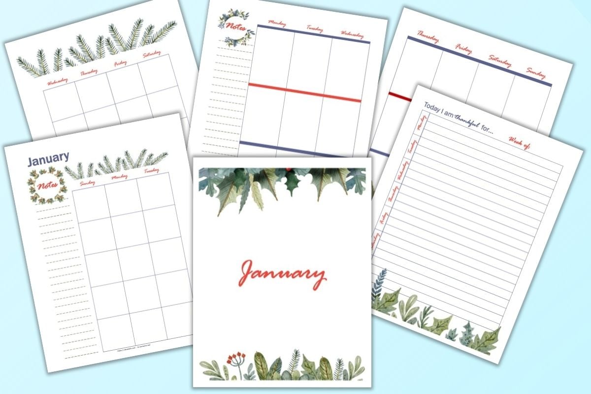 January Planner Printables - The Artisan Life