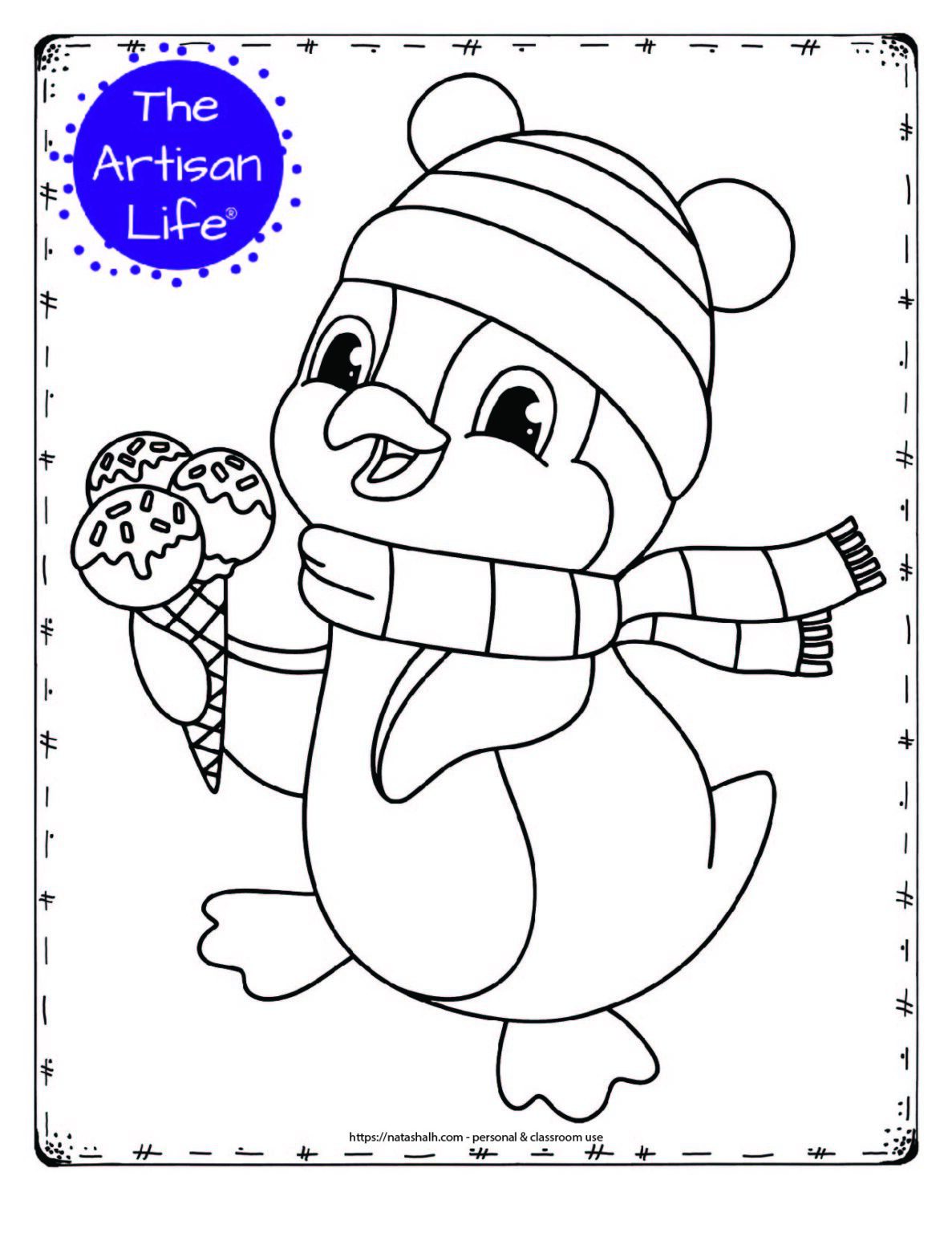 20+ Free Printable Winter Animal Coloring Pages for Kids - The Artisan Life