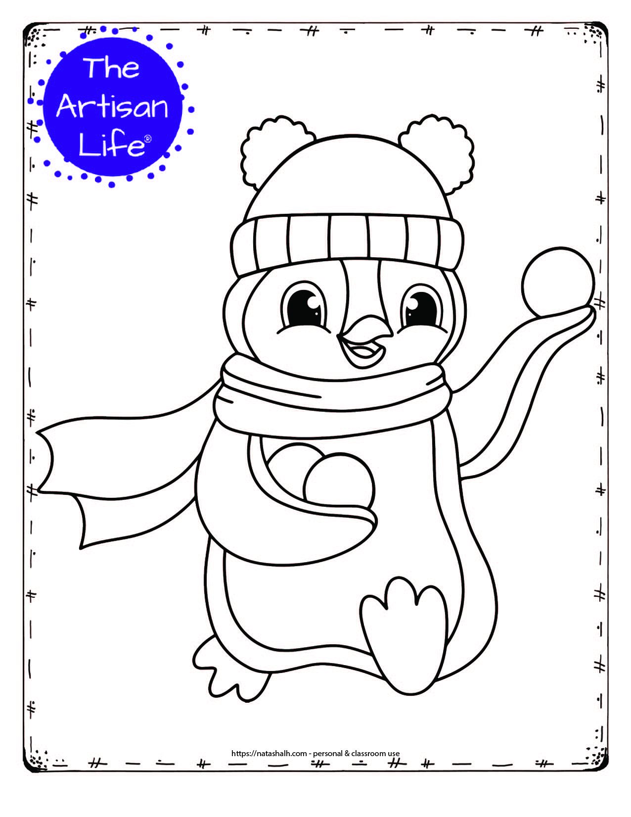 20+ Free Printable Winter Animal Coloring Pages for Kids - The Artisan Life