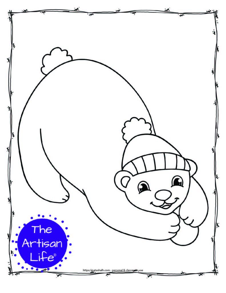 Cute Winter Animals Printable Coloring Book – The Artisan Life