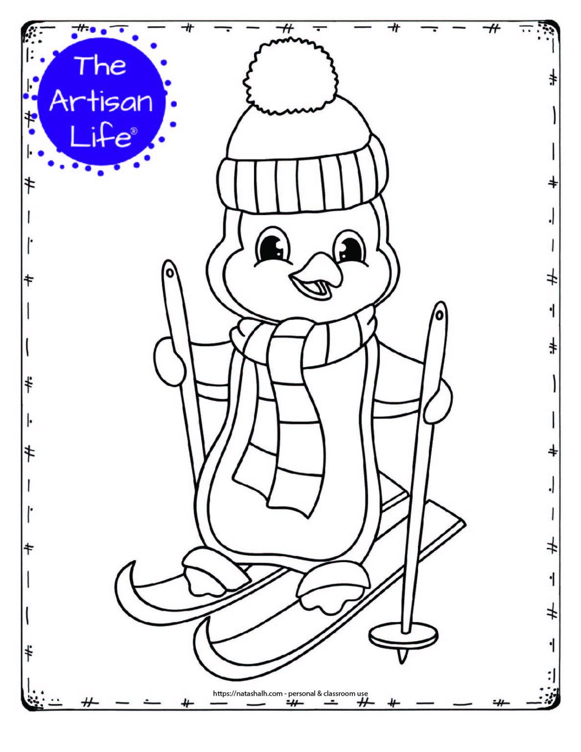 20+ Free Printable Winter Animal Coloring Pages For Kids - The Artisan Life