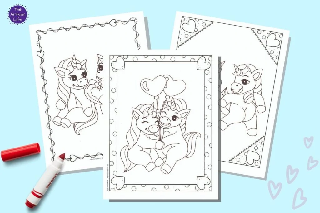 23 super cute free printable valentine unicorn coloring pages the artisan life