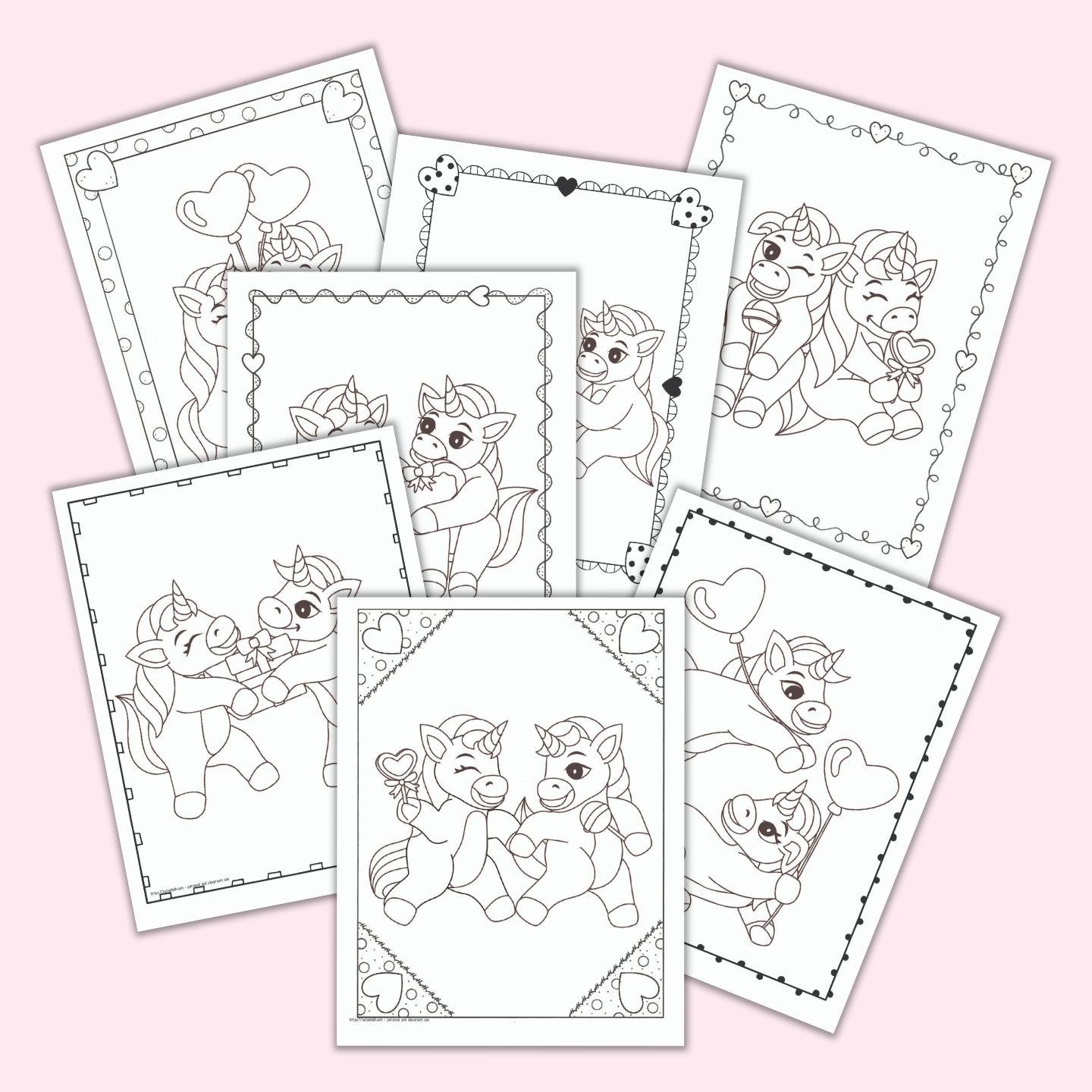 20 Super Cute Free Printable Valentine Unicorn Coloring Pages ...
