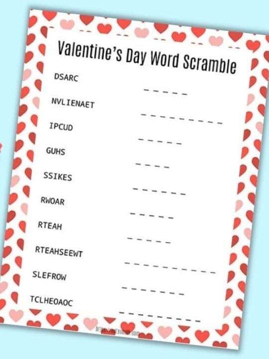 Free Printable Word Scrambles - The Artisan Life