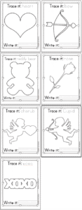 Free Printable Valentine Tracing Pages - The Artisan Life