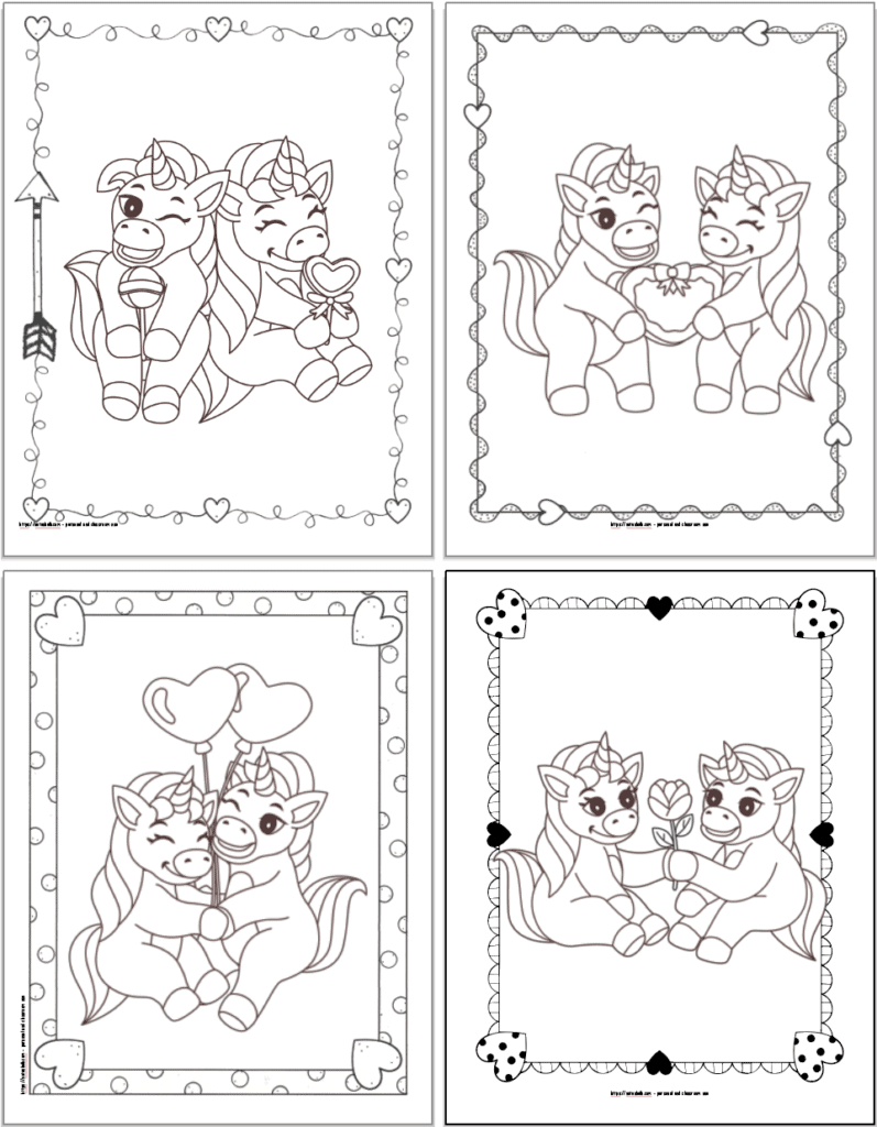 my first valentine coloring pages