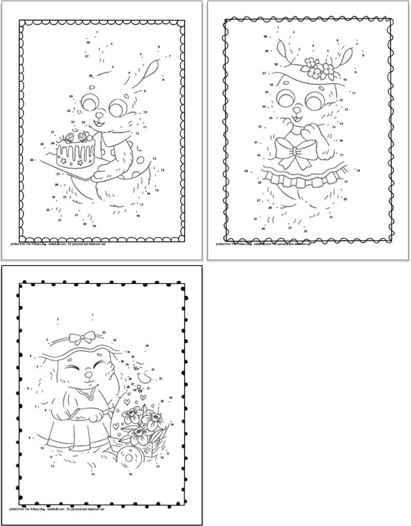 Free Easter Dot To Dot Printables For Kids A No Prep Easter Activity The Artisan Life