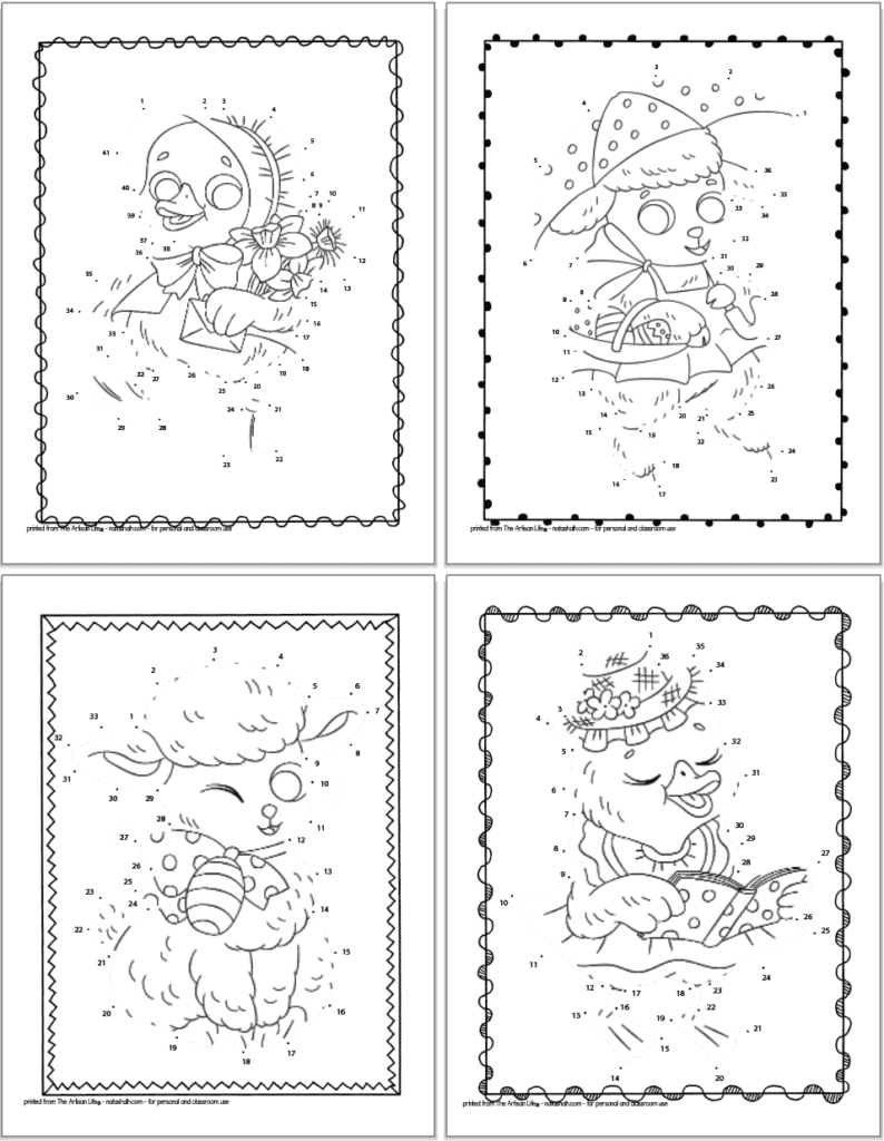 Free Easter Dot To Dot Printables For Kids A No Prep Easter Activity The Artisan Life