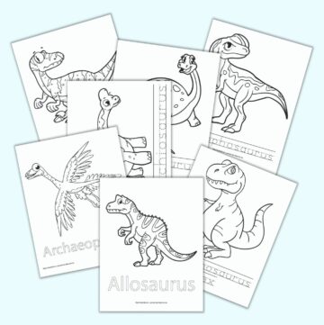 Free Printable Dinosaur Dot Marker Pages - The Artisan Life