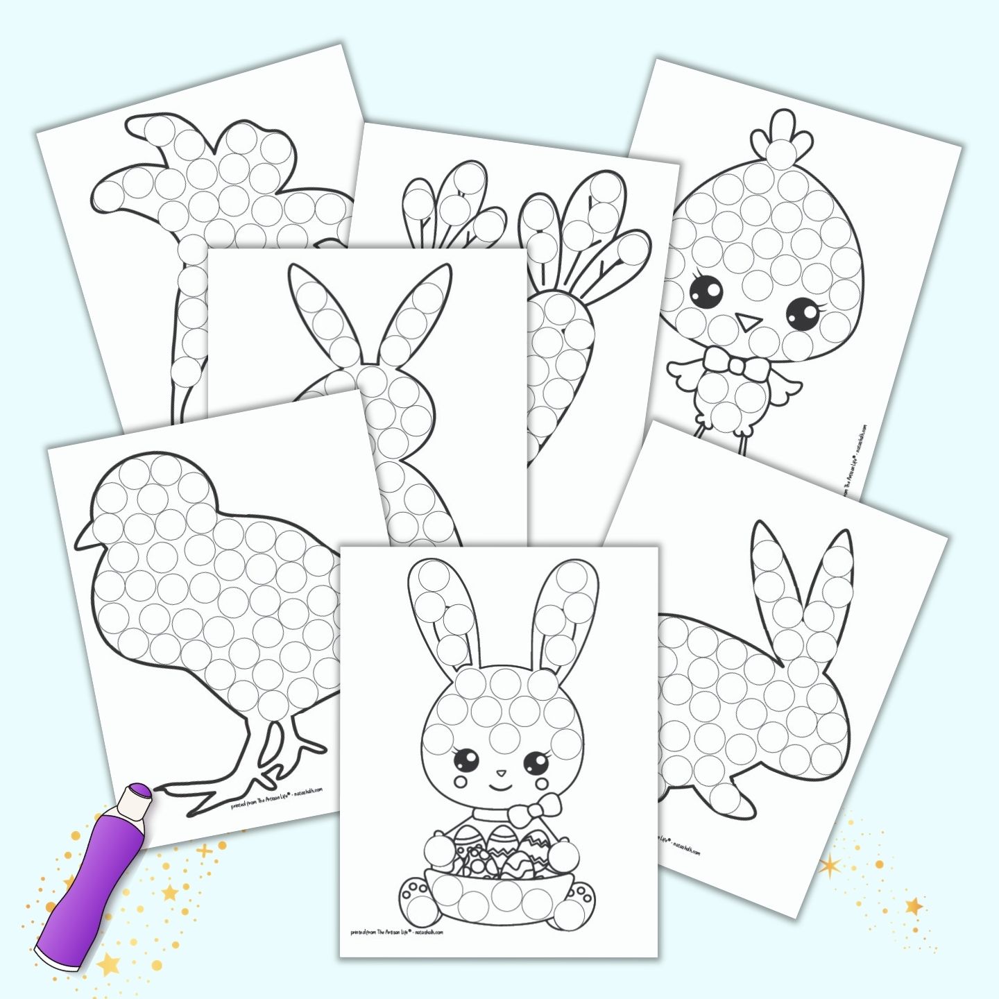 Free Printable Easter Do a Dot Pages for Toddlers and Preschoolers ...