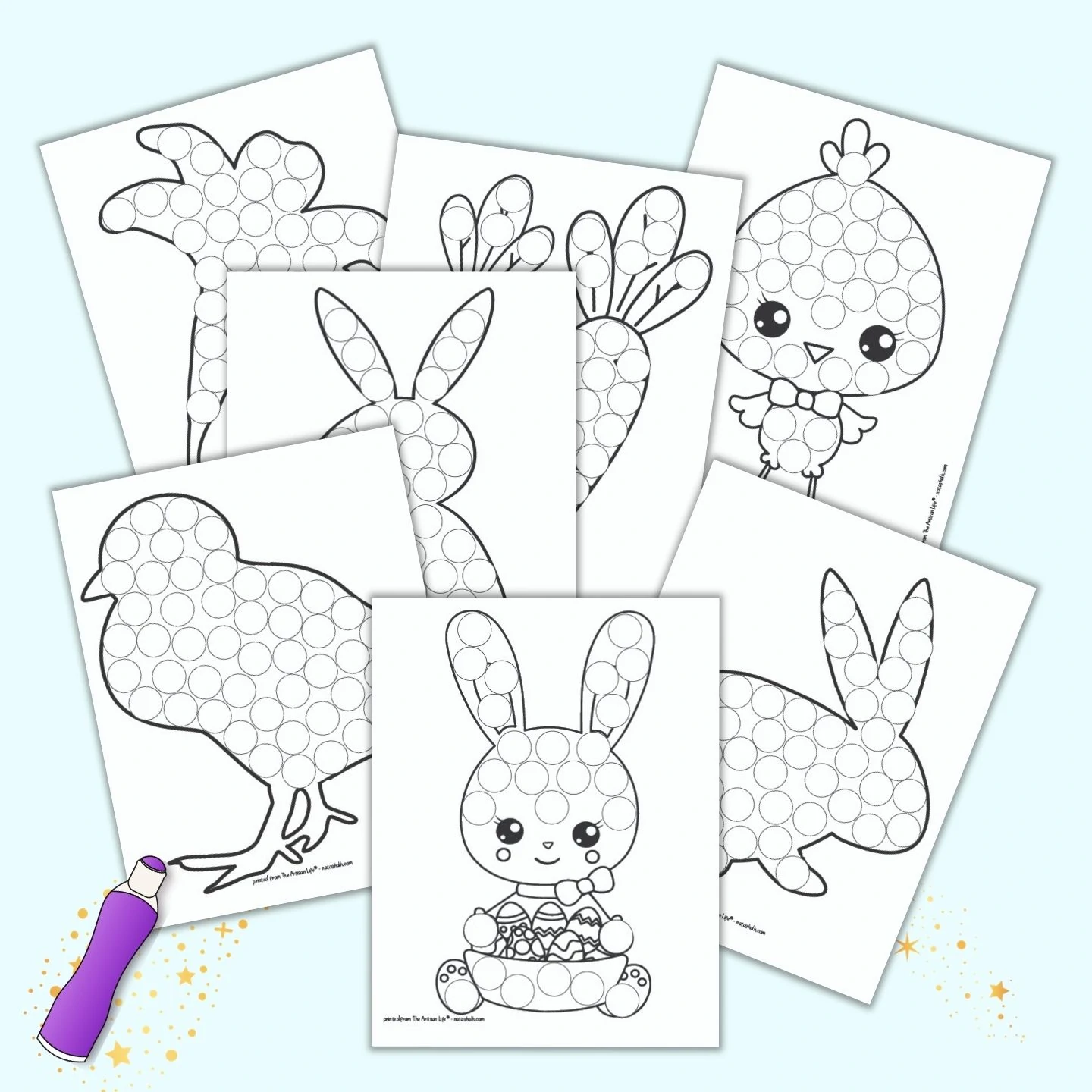 Free Printable Easter Do a Dot Pages for and Preschoolers The Artisan Life