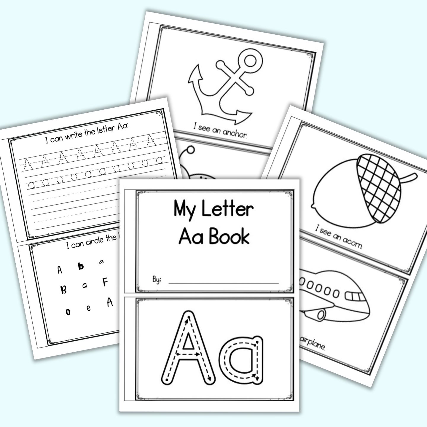 Free Printable Letter A Book Emergent Reader (for preschool pre k and