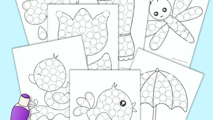Free Printable Dental Health Dot Marker Coloring Pages - The Artisan Life