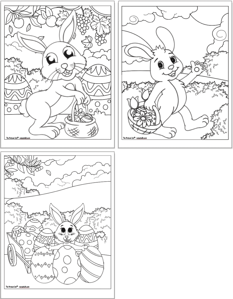 15 Free Printable Easter Bunny Coloring Pages The Artisan Life