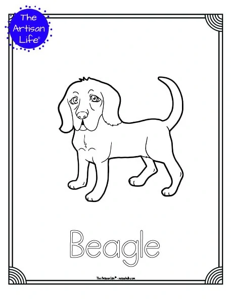 beagle puppy coloring pages