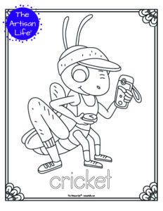 Cute Insect Coloring Pages - The Artisan Life