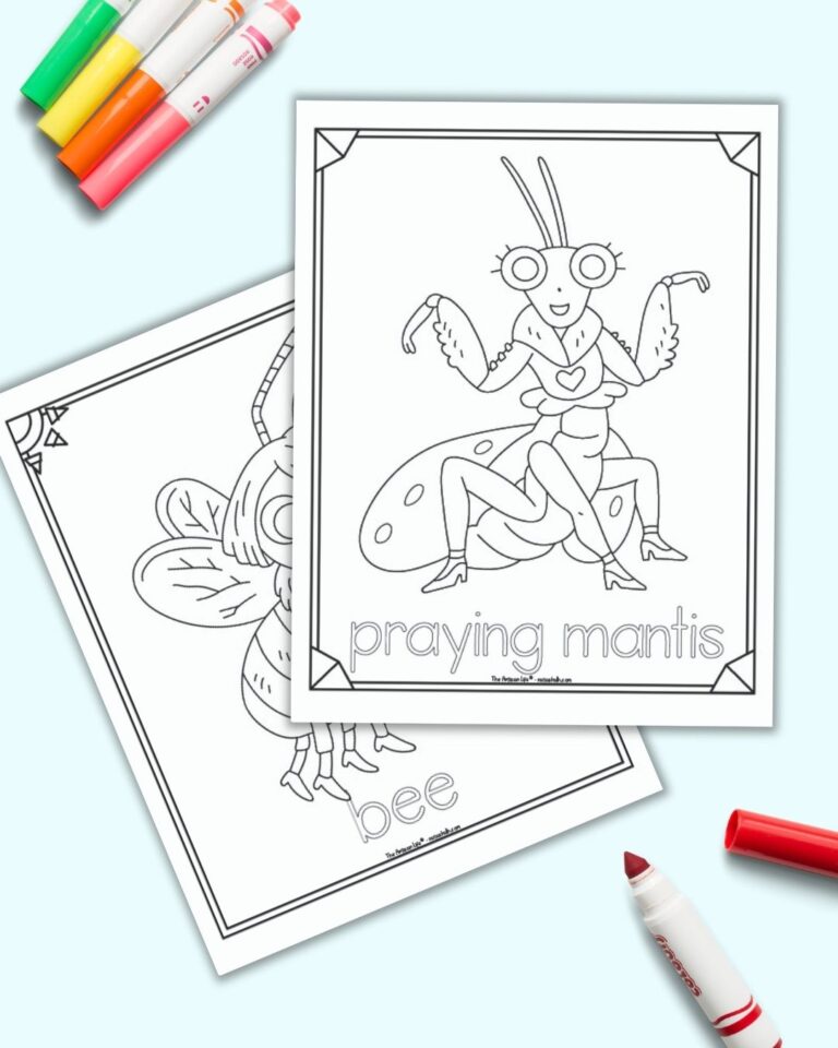 Cute Insect Coloring Pages - The Artisan Life