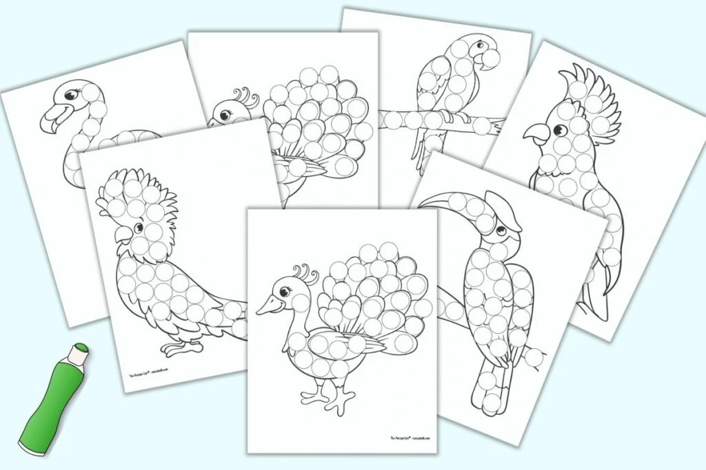 tropical birds free coloring pages