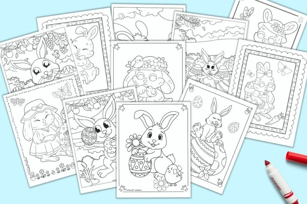 50 Cute Bunny Coloring Pages Printable  Free