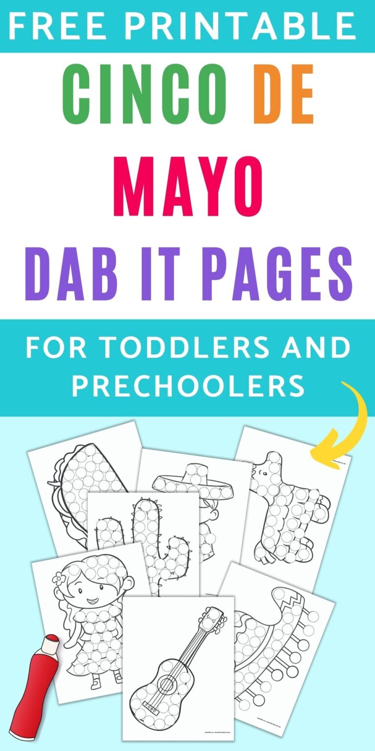 Free Printable Cinco de Mayo Dab a Dot Pages - The Artisan Life