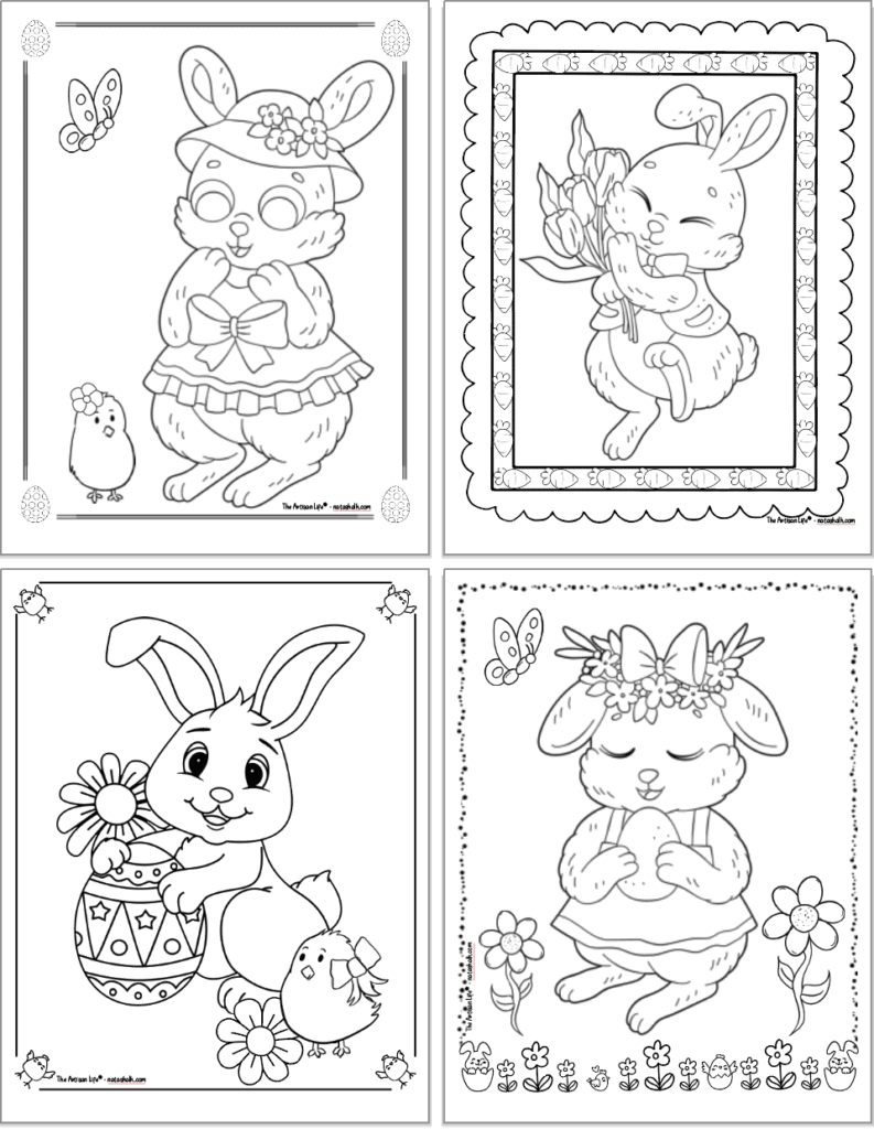 15 Free Printable Easter Bunny Coloring Pages The Artisan Life