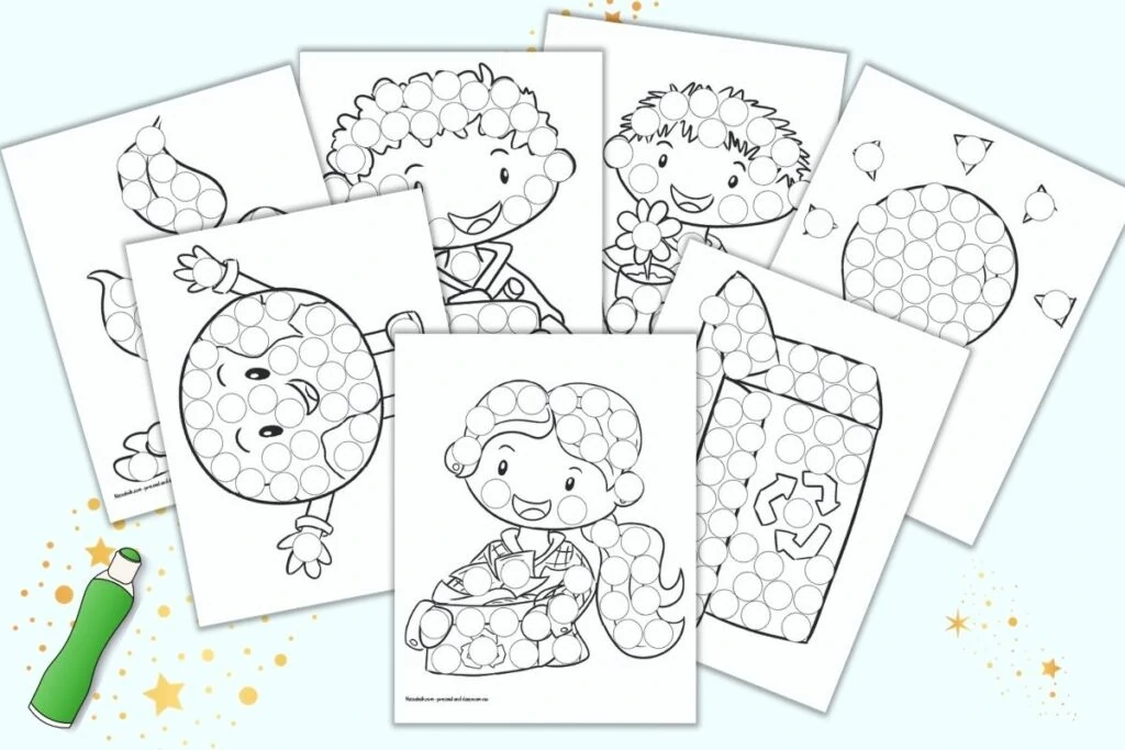 free printable earth day do a dot pages for toddlers preschoolers the artisan life