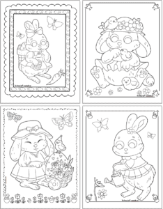 15 Free Printable Easter Bunny Coloring Pages - The Artisan Life