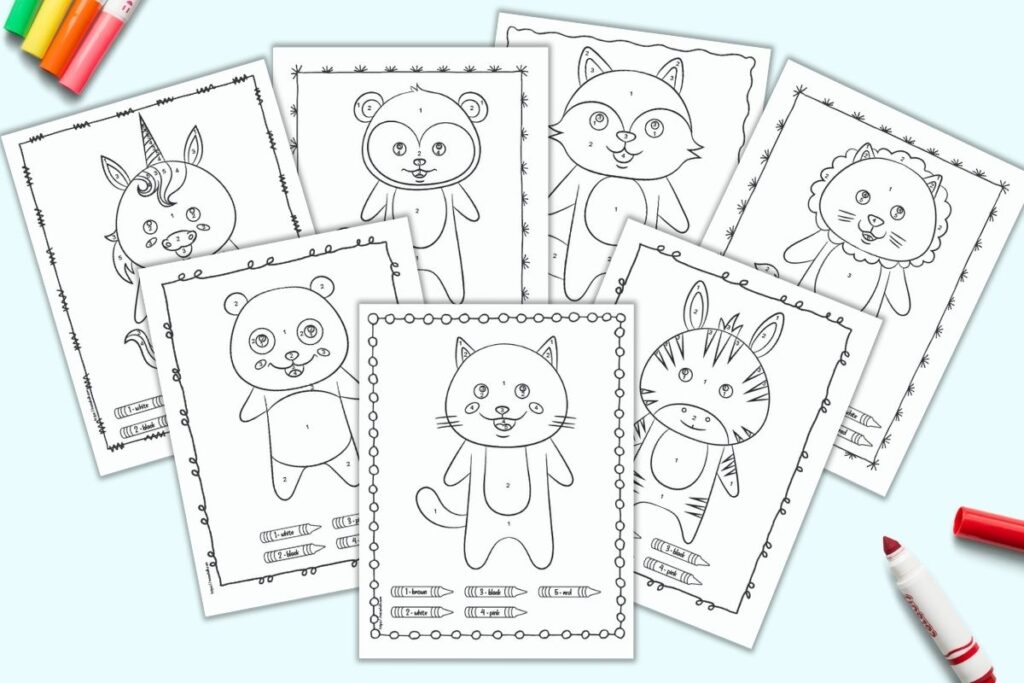 Printable Color by Number Pages for Kids - Get Coloring Pages