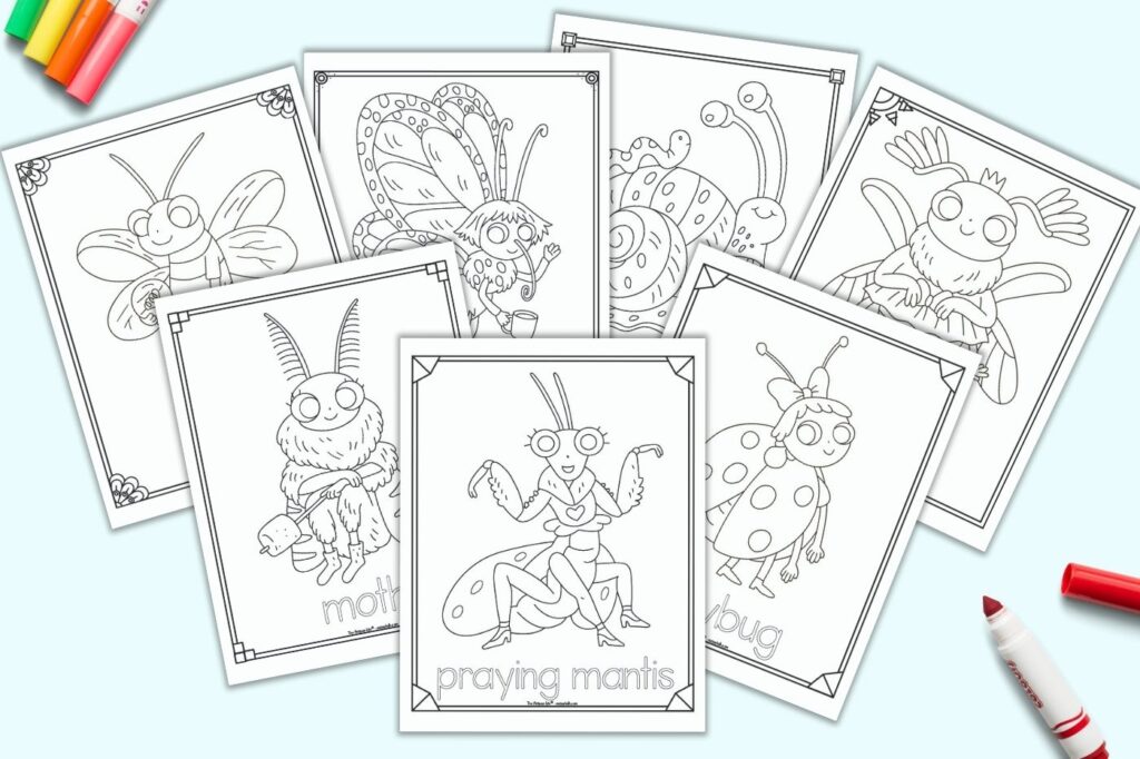 Cute Insect Coloring Pages The Artisan Life