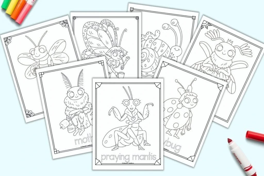 praying mantis coloring pages