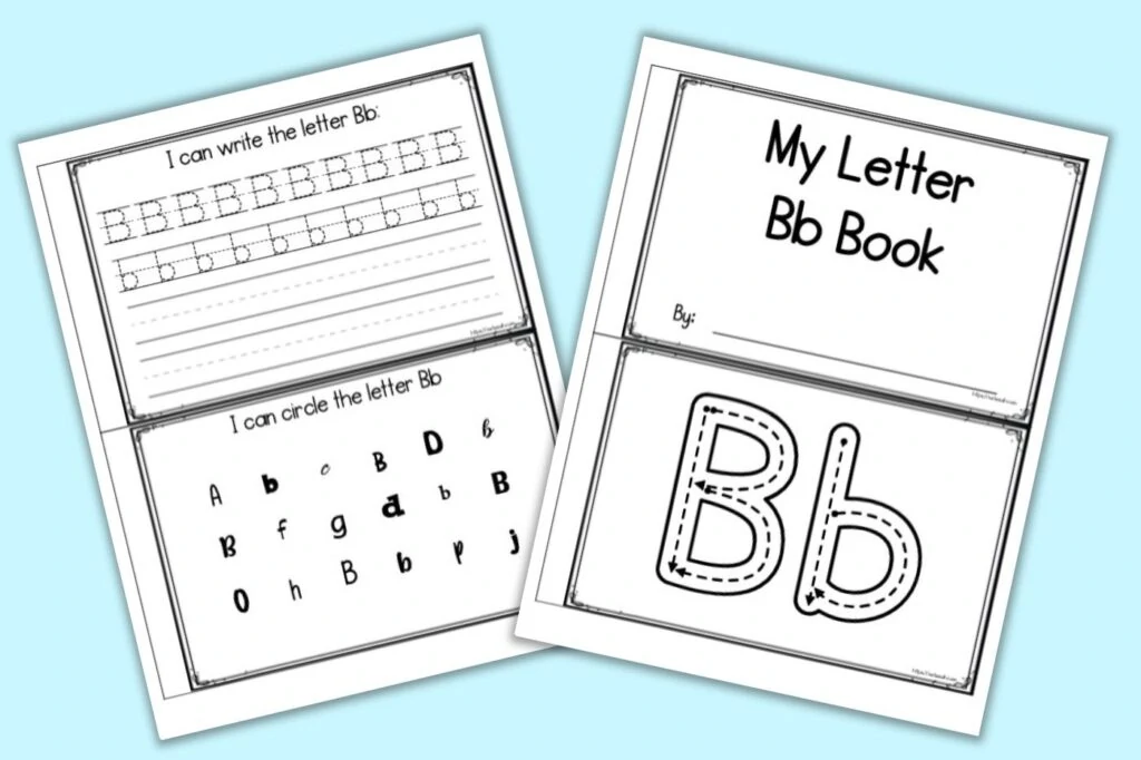 free printable letter b book letter b emergent reader for preschoolers kindergarteners the artisan life