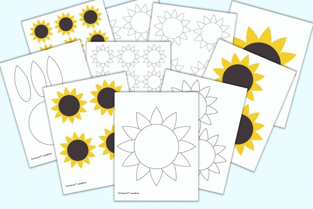 free printable sunflower templates and sunflower patterns the artisan life