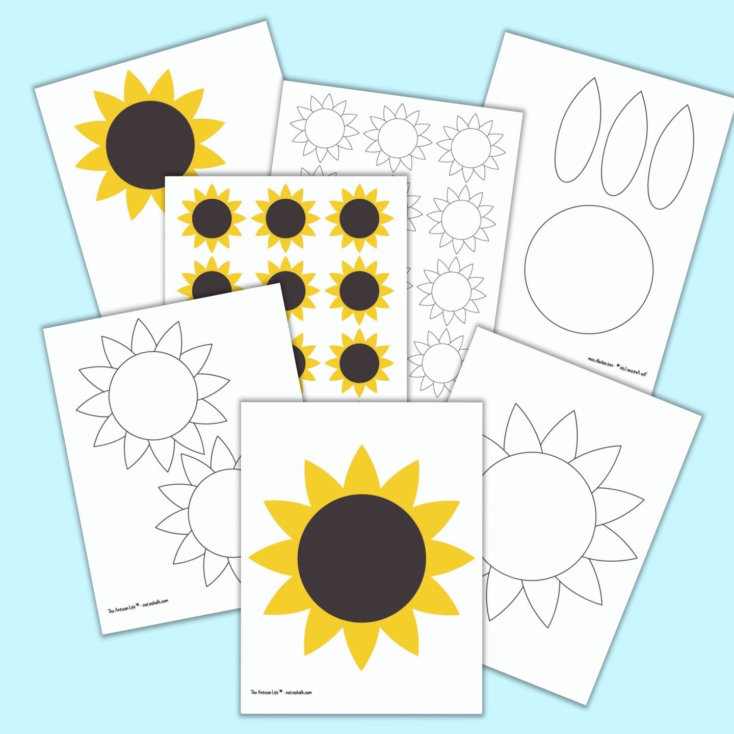 Free Printable Sunflower Templates and Sunflower Patterns The Artisan